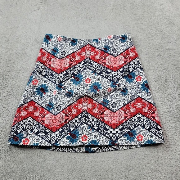 Express Mini Skirt Womens Size 2 Floral Paisley Lined Stretch - Picture 1 of 9